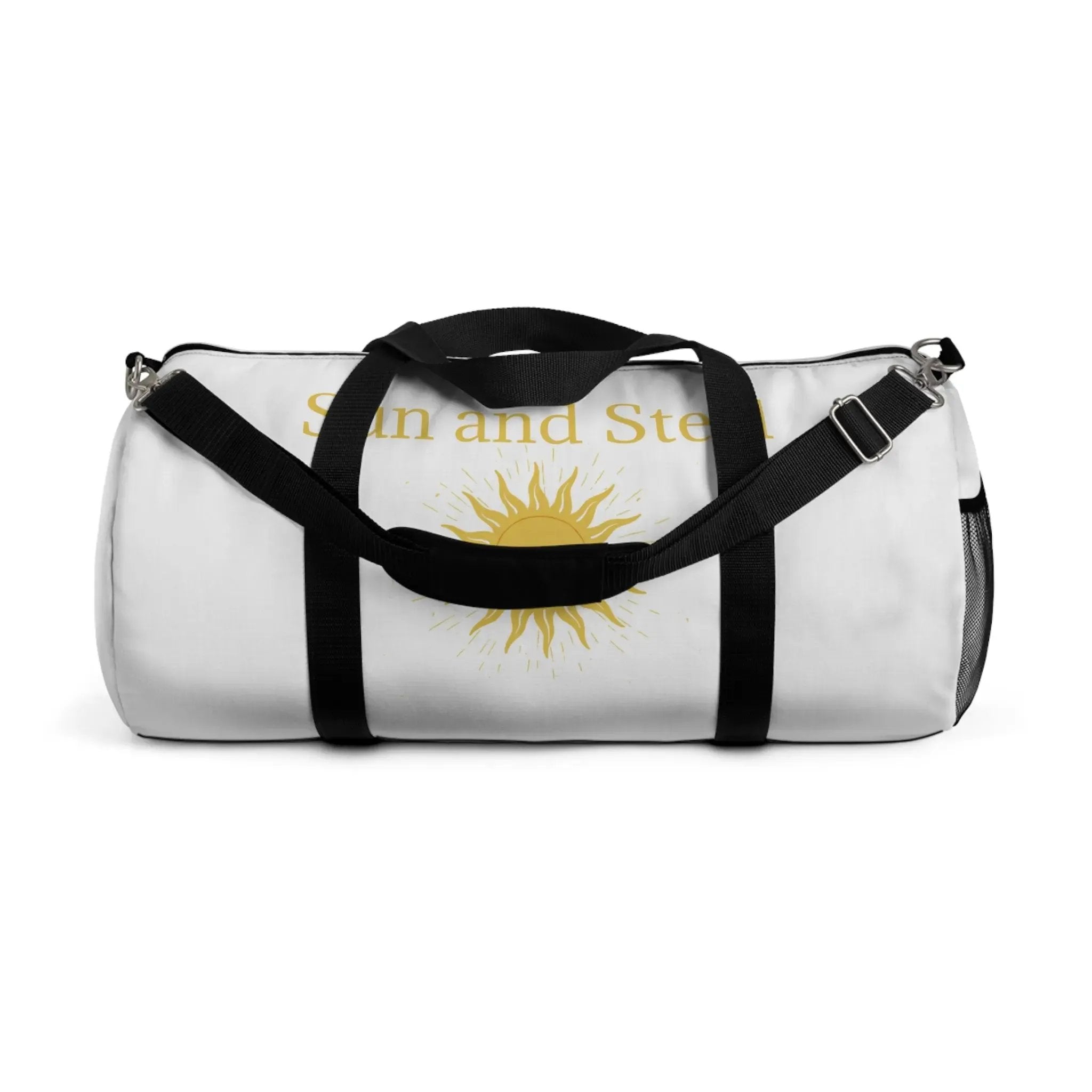 Sun and Steel Duffel Bag — Athletic Travel Gym Bag with Sun Emblem Real South Health Co.
