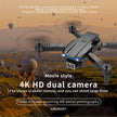 The Dropshipman K3pro Drone E99 Folding, a portable quadcopter with dual cameras, flies over scenic hot air balloons and rocky terrain. Promo highlights its 4K HD camera, stability, and aerial photography excellence.