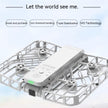 The Dropshipman Hafu Flight Camera Following Drone features a compact rectangular design with protective propeller grilles. Enjoy portability, triple stabilization, easy handling, VIO, and follow-me tech for seamless aerial photography.
