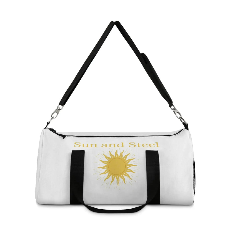 Sun and Steel Duffel Bag — Athletic Travel Gym Bag with Sun Emblem Real South Health Co.