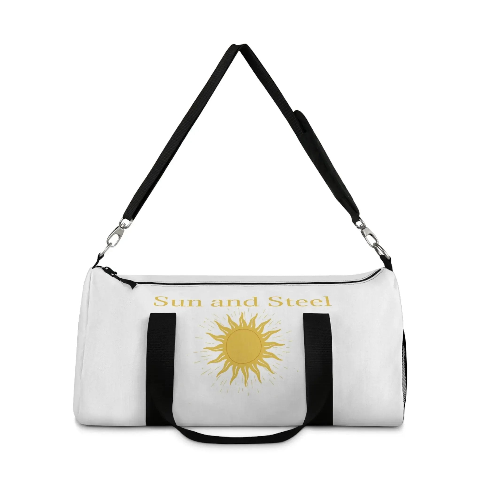 Sun and Steel Duffel Bag — Athletic Travel Gym Bag with Sun Emblem Real South Health Co.