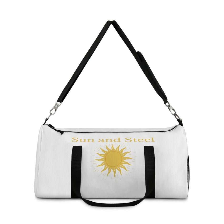 Sun and Steel Duffel Bag — Athletic Travel Gym Bag with Sun Emblem Real South Health Co.