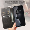 A hand holds the Dropshipman Phone Case with Card Holster near a payment terminal, displaying three cards and a folded bill; the smartphone inside shows 10:40 AM, Tuesday, September 10.
