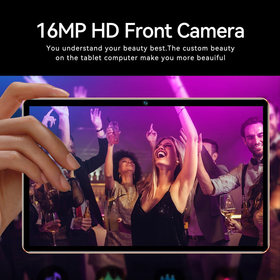 A hand holds the Dropshipman Home Tablet and Gaming Computer (10.1