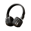 The HeadphoneHeat CR-8 DUTRIEUX Classic Over Ear Stereo Headphones showcase a sleek black design with cushioned ear pads and an adjustable headband. Equipped with sound isolation and control buttons along one side, these headphones provide a seamless audio experience against a pristine white background.