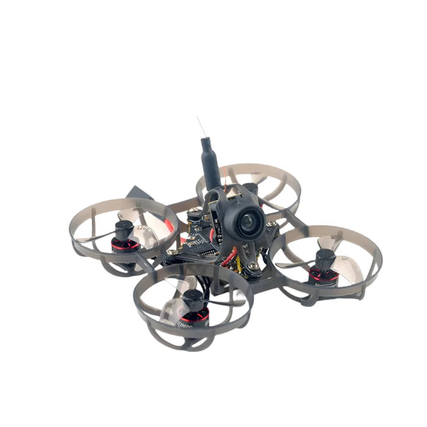 Image of the HappyModel Mobula6 2024 1S 65mm Ultra Light Micro FPV Drone2, a compact black drone with four propellers from HeadphoneHeat, using a SuperX Flight Controller and ELRS 2.4GHz technology. Advertised on AliExpress, it includes "Buy Now" and "Follow Store Get Coupon" options along with a "100% Original" certification badge.