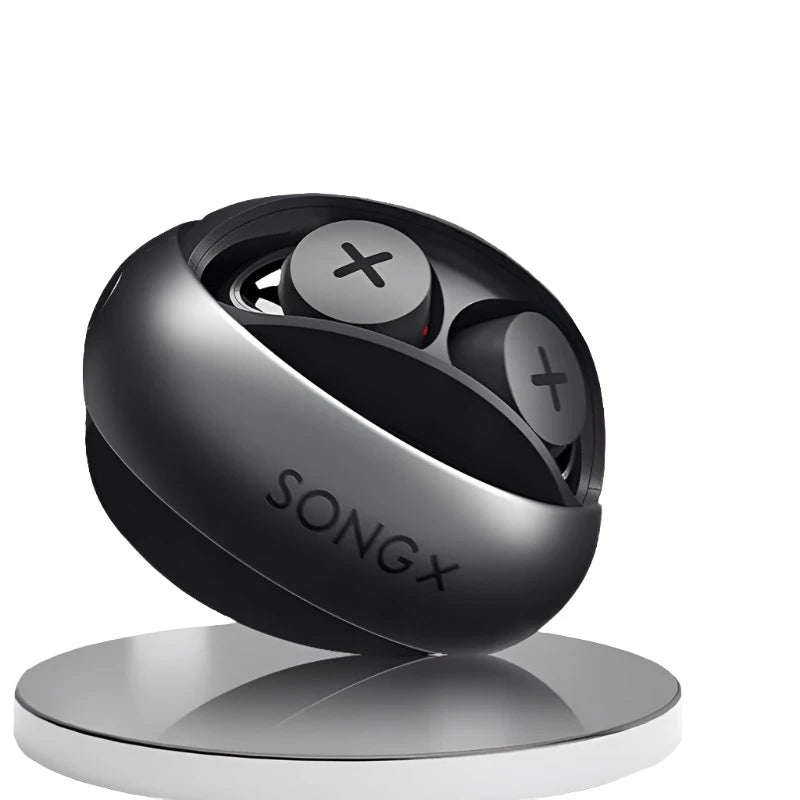 An image of a pair of black Bluetooth Kenteen’s 5.1 Earbuds branded 