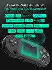 Image of a black HeadphoneHeat DATA FROG SF2000 Black Handheld Game Console with a directional pad, buttons, and a joystick. Text above it reads 