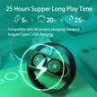 Image showing a pair of HeadphoneHeat Bluetooth Kenteen’s 5.1 Earbuds with a charging case on a green surface. Text reads 