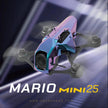 A futuristic, metallic-blue mini drone called 