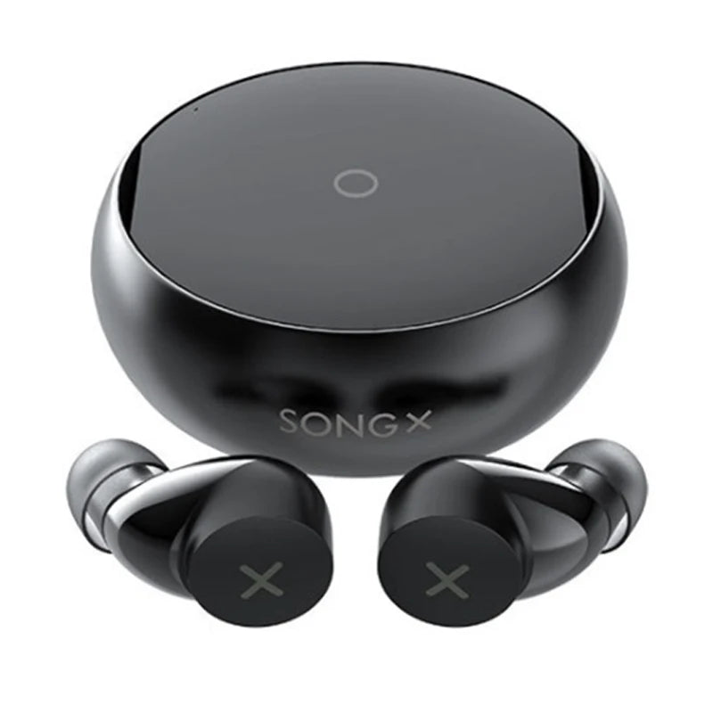 A pair of black wireless Bluetooth Kenteen’s 5.1 Earbuds with 