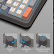 The K82 Mechanical Gaming Keyboard from HeadphoneHeat features a wired design with neon blue backlighting and a distinctive orange 
