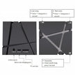 Two views of the Dropshipman CubeSync Rubik Cube Bluetooth Speaker in black: left image shows LINE IN, DC-5V, and TF CARD ports; right image highlights volume, track, power/play control buttons in a geometric style.